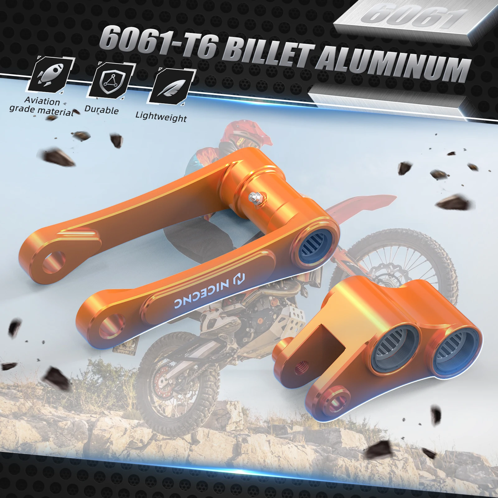 2-Zoll Tieferlegungssatz für KTM 690 Enduro/SMC/R 2019-2025, Husqvarna 701 Enduro/Supermoto 2016-2025, GasGas SM700/ES700 2022-2025 – Detail 4