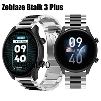 For Zeblaze Btalk 3 plus Strap Smart Watch Metal Stainless Steel Adjustable Band Bracelet Luxurious Belt For Women men