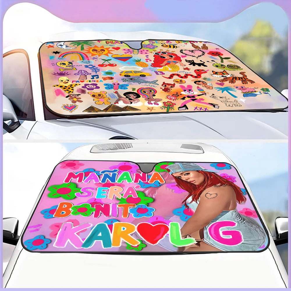 

K-Karol G Manana Sera Bonito Windshield Sunshade Car Window Windscreen Cover Sun Shade Auto Sun Visor Solar Protection