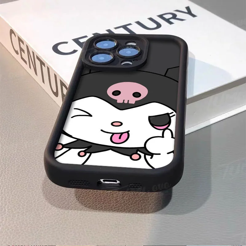 Cartoon Sanrio K-Kuromi Phone Case for Xiaomi Redmi Note 13 12 11 Pro Plus 12S 11S 10S 10 9 9S 8 12C 13C Silicone Matte Cover