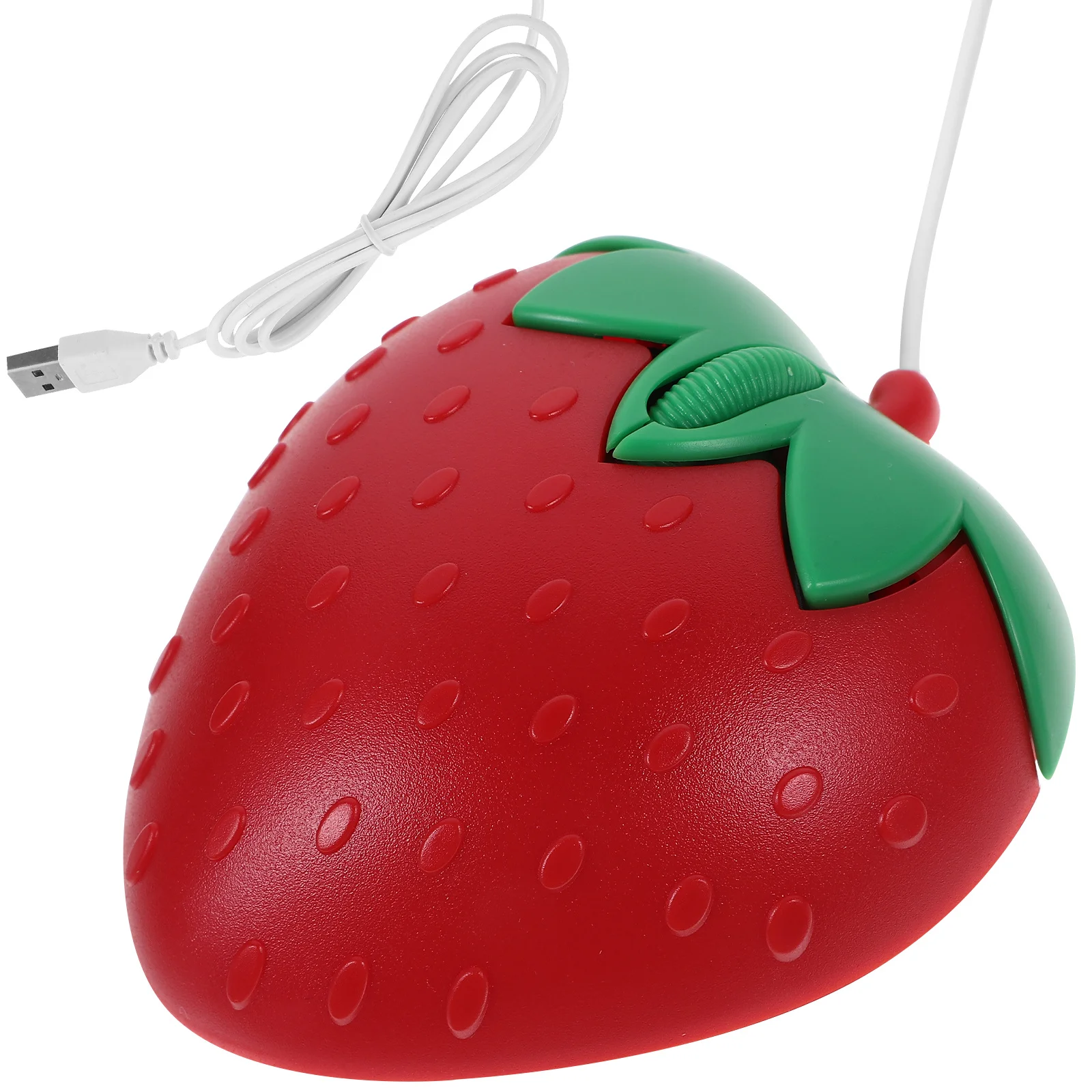 الفراولة لطيف الكمبيوتر USB السلكية كمبيوتر محمول لمكتب المنزل السفر مريح فأرة الكمبيوتر ماوس كمبيوتر محمول USB #4