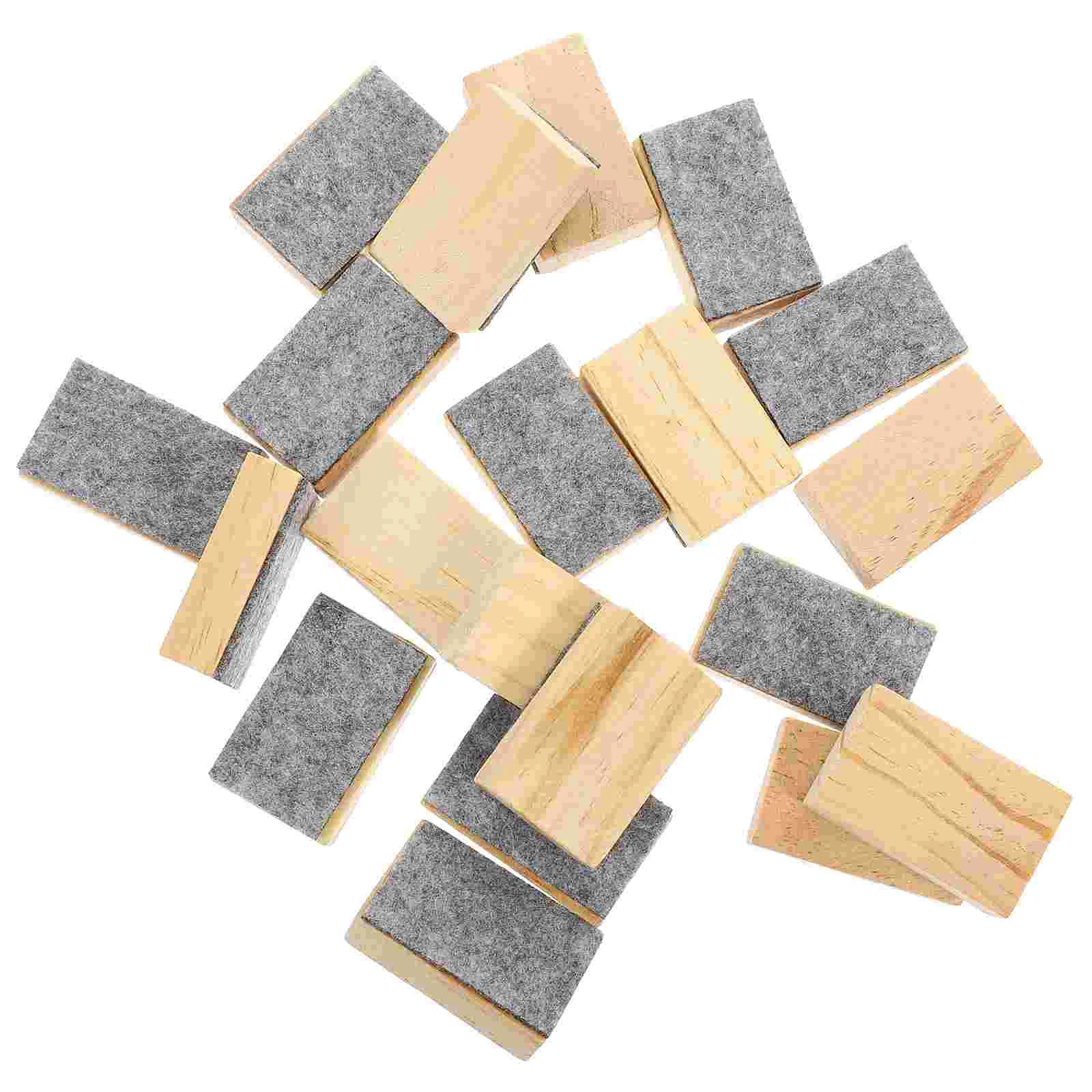 20 Pcs Small Blackboard Eraser Felt Chalkboard Wooden Classroom Supplies Dry School