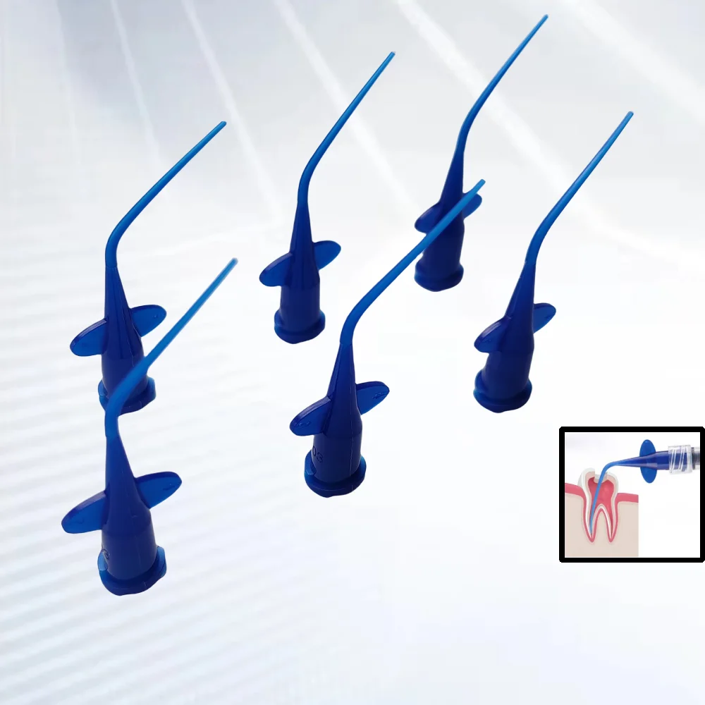 مستهلكات طب الأسنان المتاح حقنة الأسنان تلميح 0.25 مللي متر لري قناة الجذر وحقن الطب الدقيق