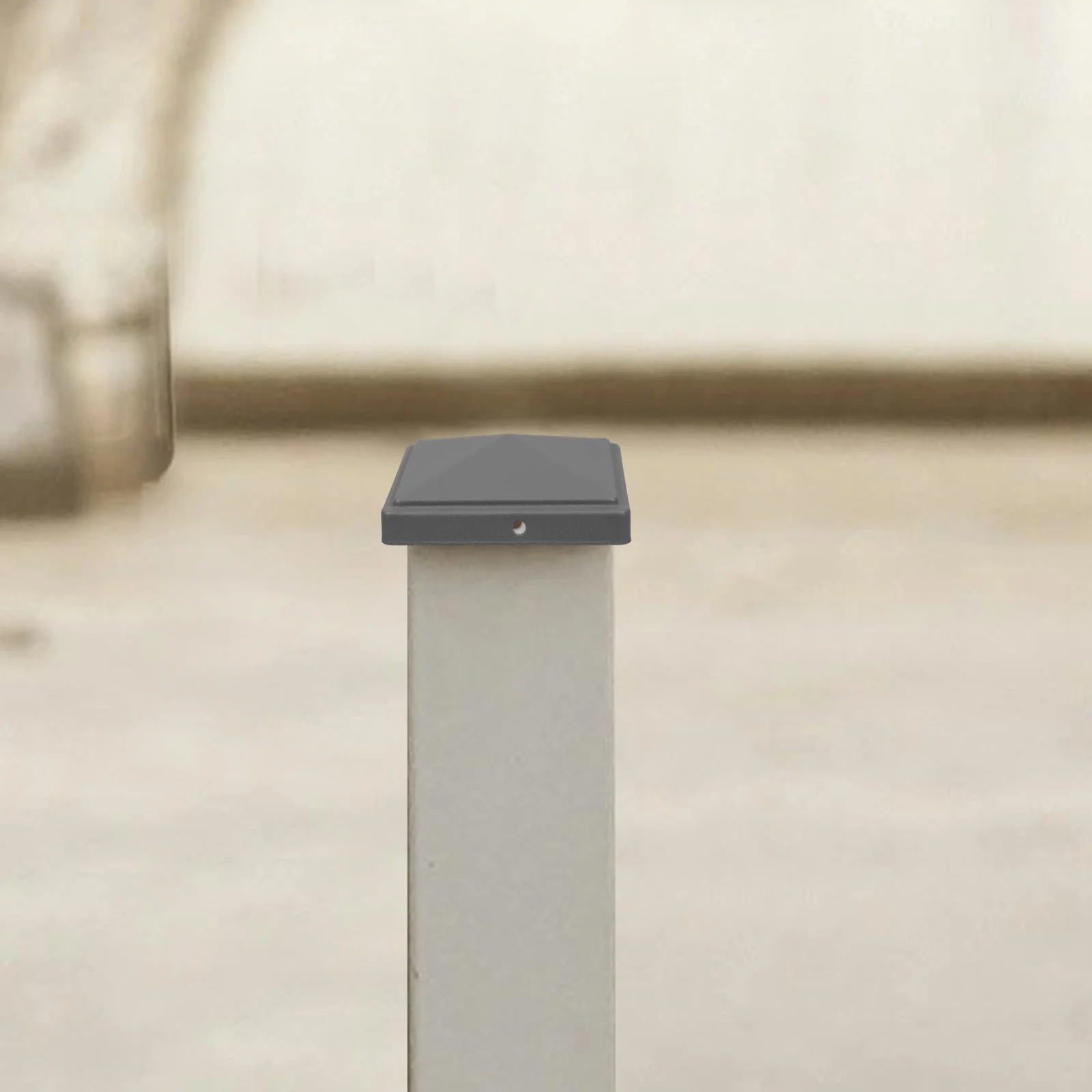 

Metal Fence Post Cap Black Square Pipe Waterproof Cover For Outdoor Decking Guardrail Decorative Post Caps Landscape