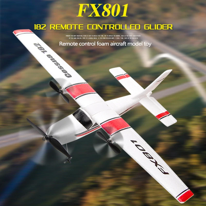 Fx801 pilot zdalnego sterowania Cessna 182 pianka zdalnie sterowana pianka Model samolotu RC zabawki samolot szybowiec treningowy RTF