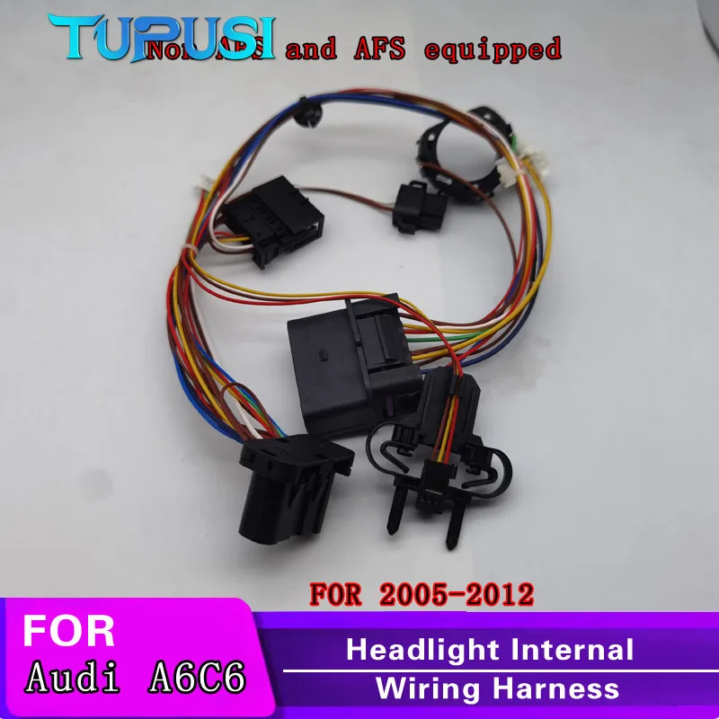 

For Audi A6 C6 A6L 2005-2008 Xenon Headlight Internal Wire Harness Plug Wiring Harness Assembly Headlight Wire Group No AFS /AFS