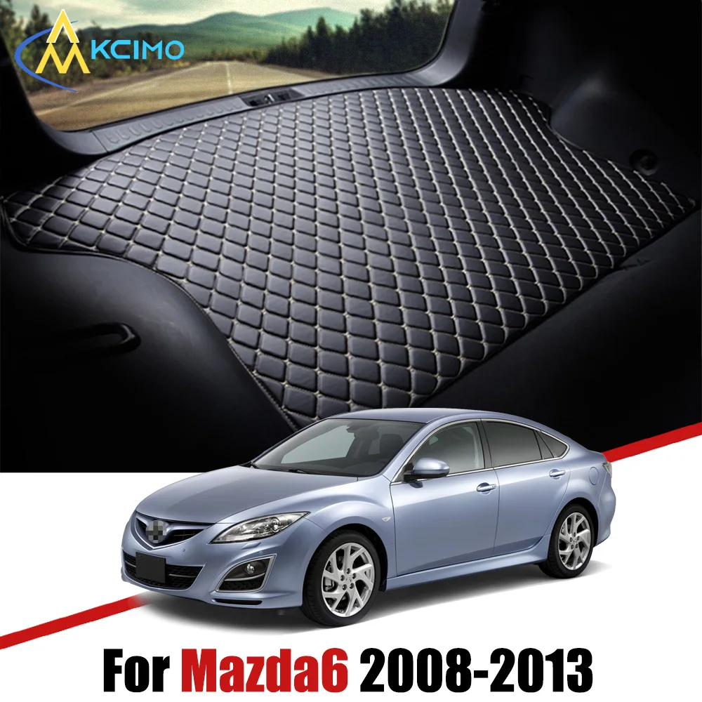 

Для Mazda6 2008-2013 коврик в багажник автомобиля из искусственной кожи, защитный коврик для багажника, аксессуары для салона автомобиля