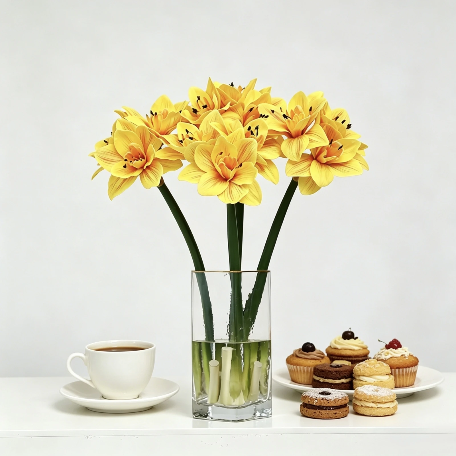 2026 New Artificial Flowers 1pcs Long Stem Artificial Amaryllis Flowers Fake Floral Arrangements for Vase Artificial Flowers