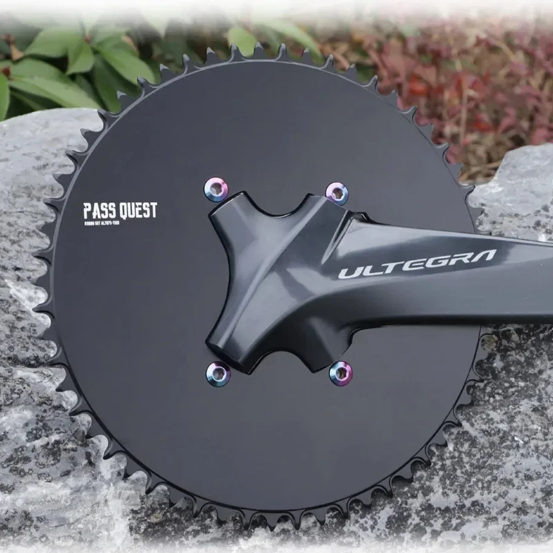

R9100 Crank 110BCD (4 - bolt AERO): Fully Closed Round Narrow - Wide Chainring for 9 - 12 Speed Regular Chains