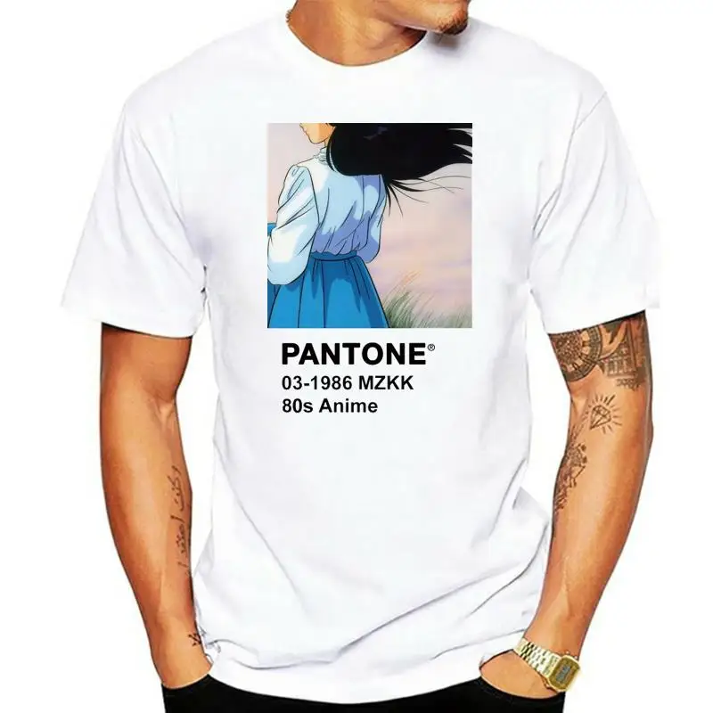 Men tshirt PANTONE 80s Anime  Unisex T Shirt women T-Shirt tees top