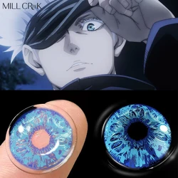 Mill creek 2Pcs/pair Contact lenses cosplay anime Gojou Satoru Halloween lens Colored Pupils for Eyes Soft Pupil High Quality