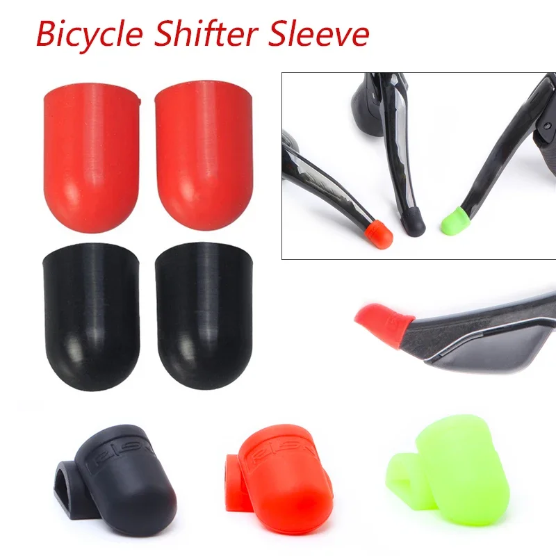 1 Pair Silicone Road Bicycle Bike Derailleur Shift Brake Lever Protector Cover Cap Anti-scratch Riding Brake Handle Sleeve