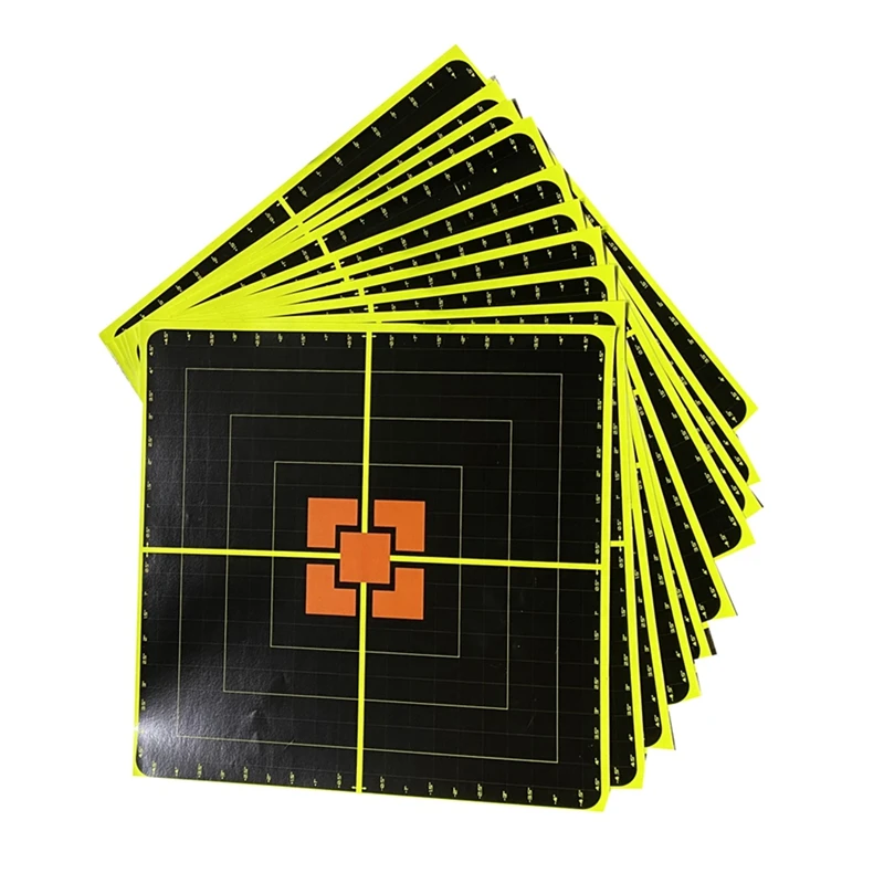 

10Pcs Target Stickers 10-Inch Adhesive Reactivity Shoot Targets Practice Hunting Training