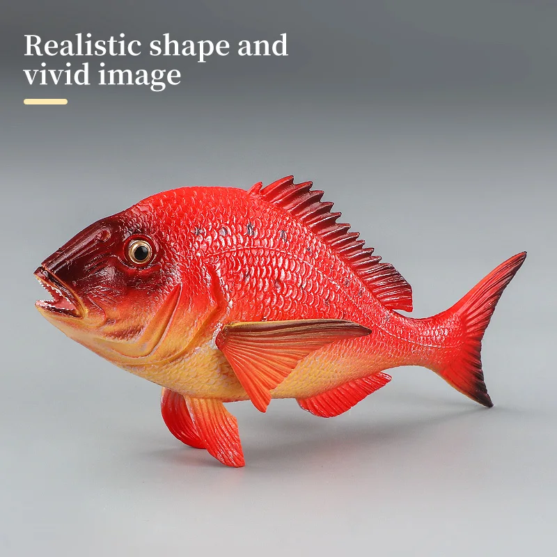 Zestaw figurek zwierząt morskich - Ryby oceaniczne: tuńczyk, ryba żagle, okonik, grufer, łosoś, zabawka edukacyjna z PVC dla dzieci