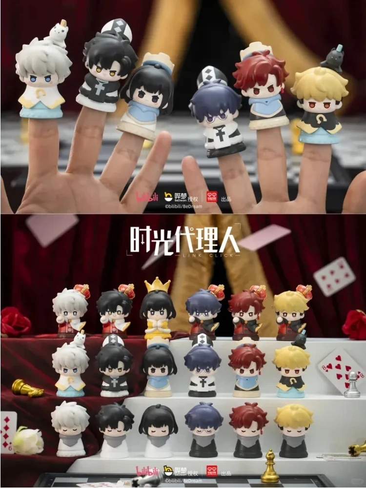 

Новинка 2024, серия анимированных шахмат, кукла на палец, периферийные модные игрушечные фигурки, загадочная слепая коробка, милая модель куклы