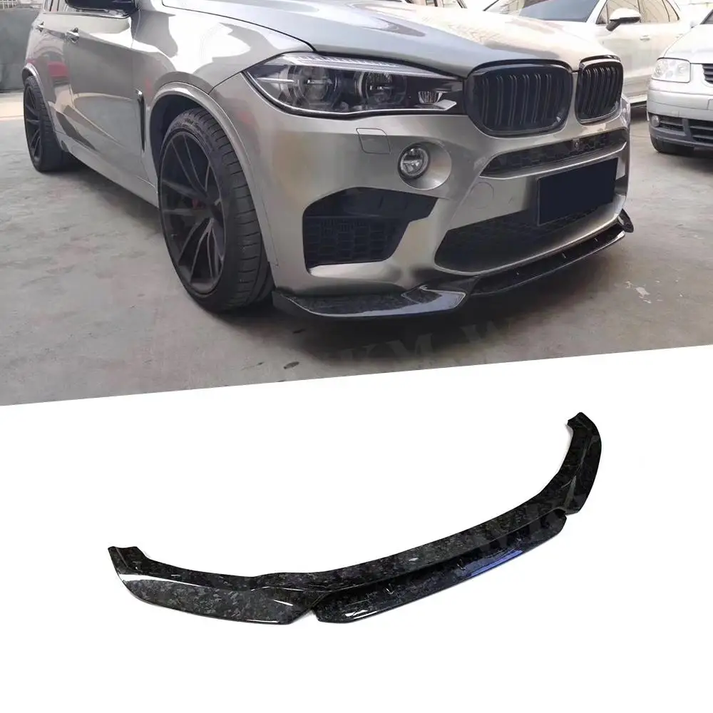 

Передний спойлер из углеродного волокна FRP для BMW X5M F85 X6M F86 2015-2018, кованый карбоновый бампер, подбородок, автомобильный Стайлинг