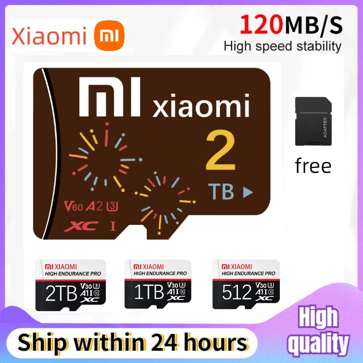 Xiaomi 2TB U3 Micro TF karta SD A2 karta pamięci SD 1TB 512GB 256GB 128GB 64GB szybka karta MLC TF do gier Nintendo Switch