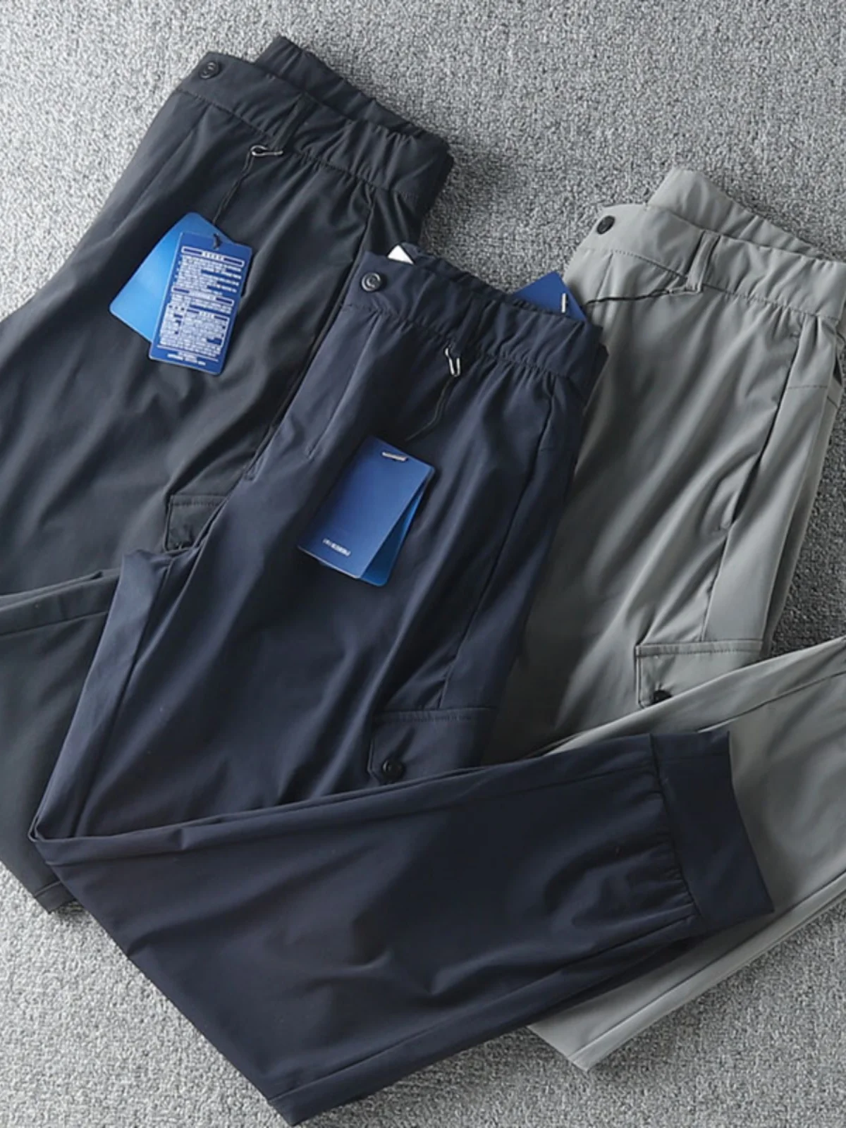 

Корейские мужские повседневные брюки на весну и лето с несколькими карманами, цилиндрического кроя, модные, в городском стиле