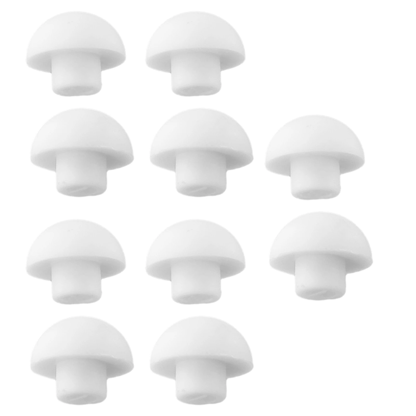 Buffers Toilet Seat Bumpers 10Pcs Kit Sturdy ABS+TPE White Accessories Cushion Parts Replacement Home Practical