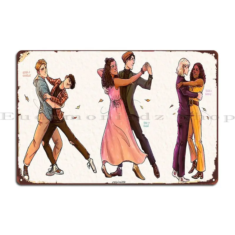 Heartstopper Squad Metal Sign Garage Designs Wall Mural Cave Garage Tin Sign Poster