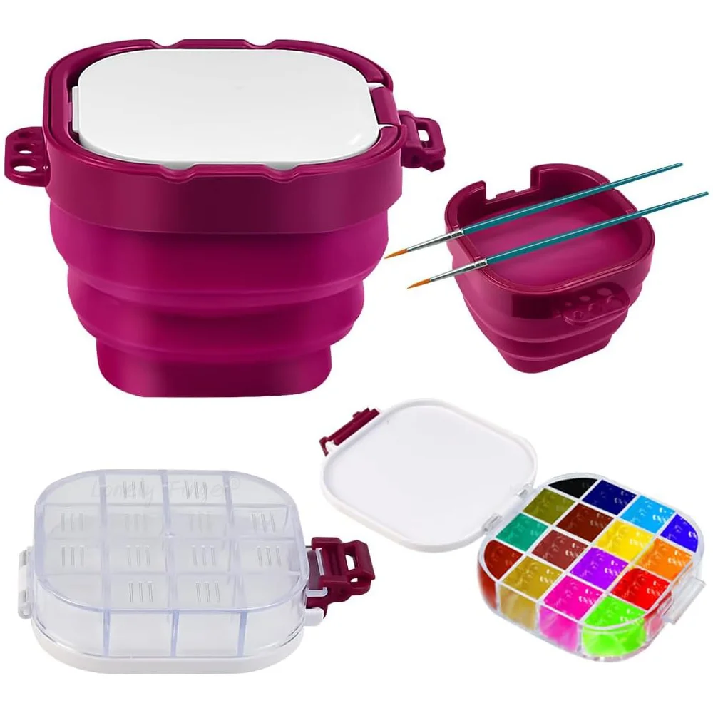 

16-луночный пустой органайзер для краски с герметичной консервацией, каждый ячейка вмещает до 8 мл цвета краски для легкого транспортировки, маленький