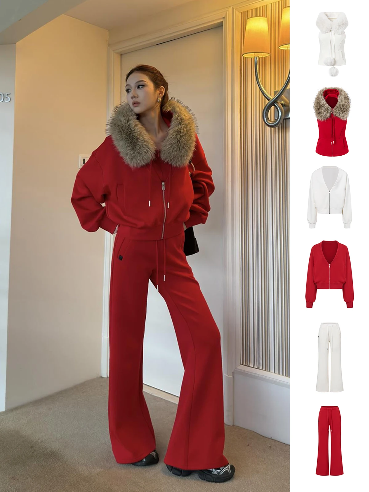 

Новый бренд CNWEI: Модный повседневный комплект из свитшота с глубоким V-образным вырезом, брюк и жилета для женщин, из смесового полиэстера, с длинными рукавами