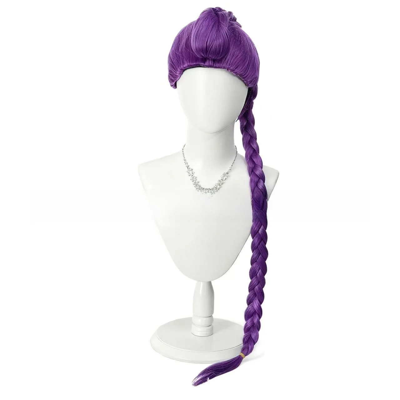 شيطان الصيادين رومي الأرجواني شعر مستعار تأثيري حفلة الهالوين الأرجواني أسود طويل الشعر مقاومة للحرارة بيروكات صناعية كرنفال الدعائم