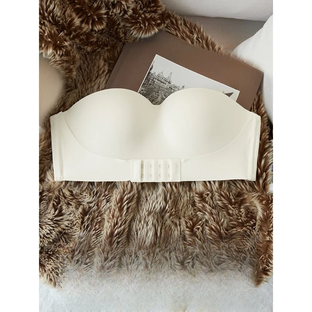 Roupa íntima sem alças para mulheres, coleta feminina, antiderrapante, seios pequenos, grande, anti-exposição, sutiã invisível fino