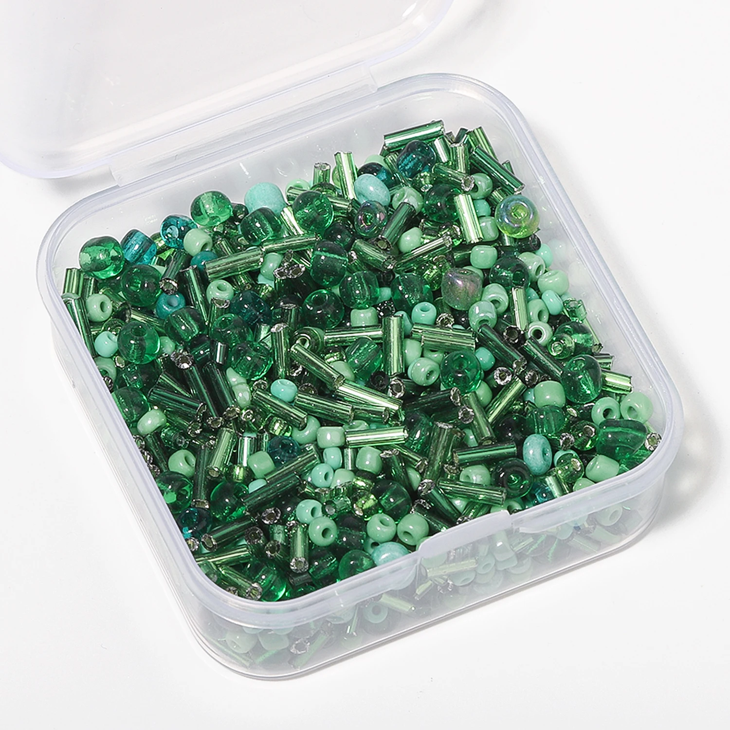 700Pcs/box Drak Green Japanese Seed Beads Mixed Delica Round Glass Beads Multi-shapes Twist Bugle Tube For Clothing Accessory