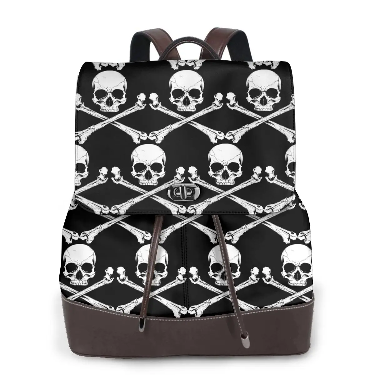 

Gothic Horror Skull Bones Bones Crossbones Bookbag School Student Bags Hiking Travel Daypack for Women Fashion Derma Backpack