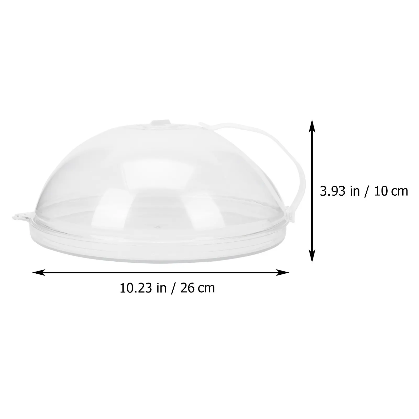 1Pcs Microwave Splash-Proof Cover Heat-Resistant Pc Transparent Food Lid Tray for Heating Preservation and Splatter Guard
