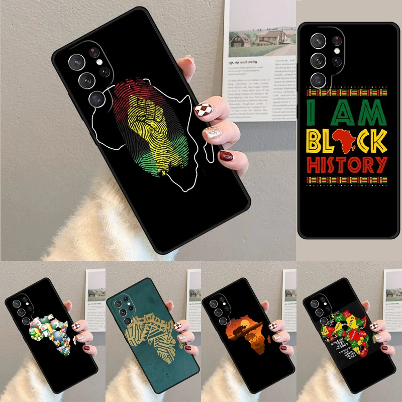 غطاء لهاتف سامسونج جالاكسي S24 S25 الترا S21 S22 نوت 10 20 لايت بلس FE S23 خريطة أفريقيا جرا جراب هاتف كوكه #1