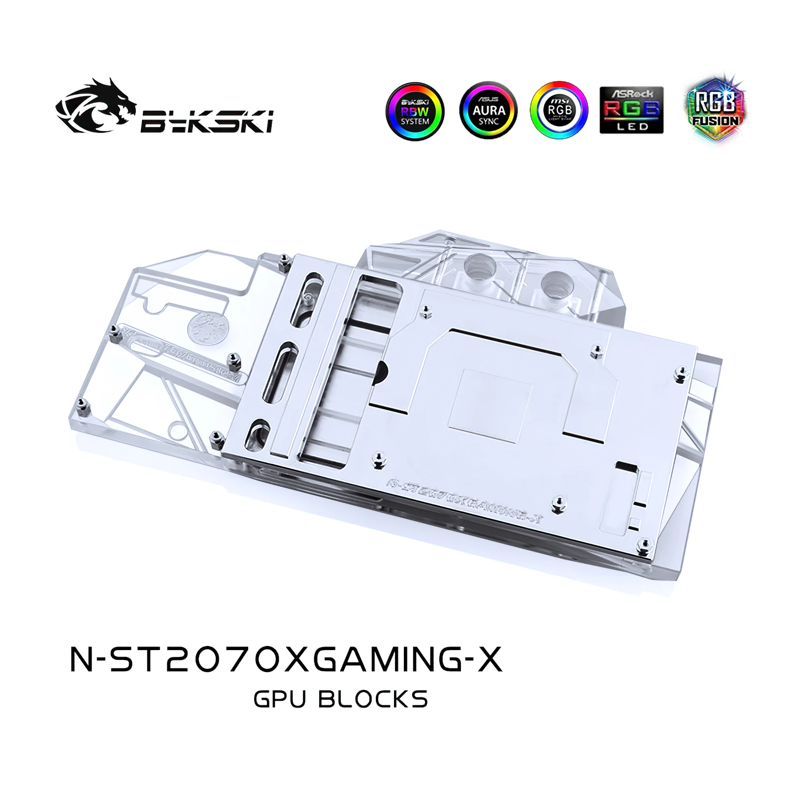 Bykski Full Cover GPU Water Cooling RGB Block for Zotac RTX 2070 8GD6 X GAMING OC N-ST2070XGAMING-X