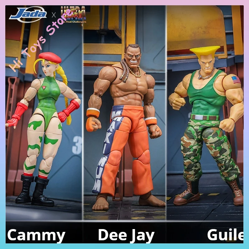 

In Stock Original Jada Toys 1/12 Movable Figurine Street Fighter2 Guile Cammy Dee Jay Action Figure Children Toys Birthday Gift