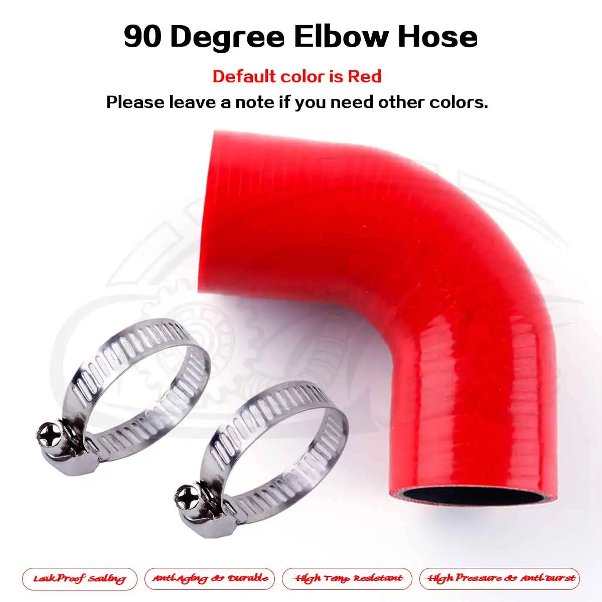 3Ply Red 90 Degree Elbow General Silicone Coolant Intercooler Tube Pipe Hose ID 16 19 25 32 35 38 51 57 64 70 76 89 102 127mm