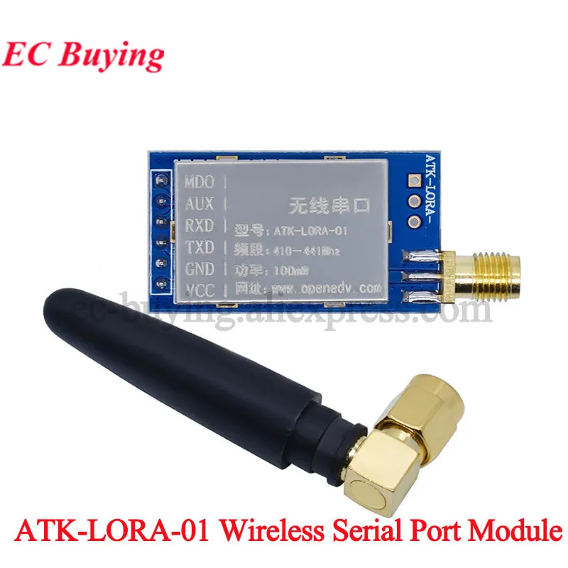 ATK-LORA-01 LORA Wireless TTL Serial Port Communication Module SX1278 410-441MHZ Wireless Module 3000 Meters