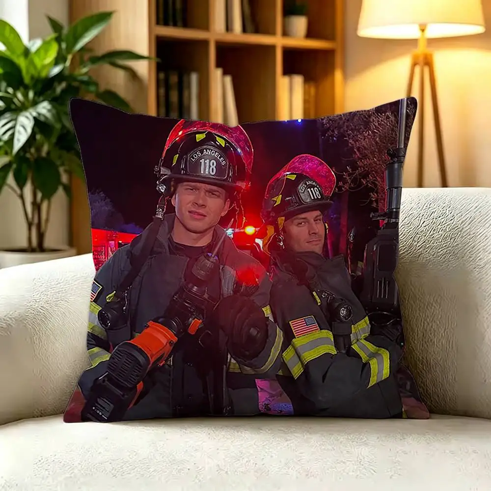 E-Evan Buckley Eddie Diaz 9-1-1 Rescue Pillow Case Living Room Sofa Cushion Cover Suitable For Home Bedroom Room Decoration