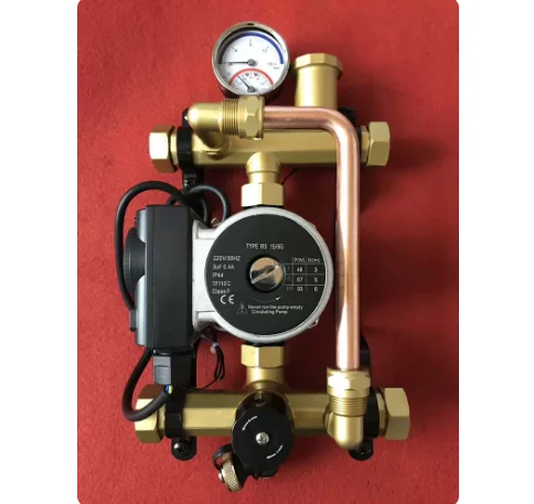 DF-1009 Underfloor Heating Circulation Pump 0-90℃, Hot/Cold Water Manifold System with Mixing Valve