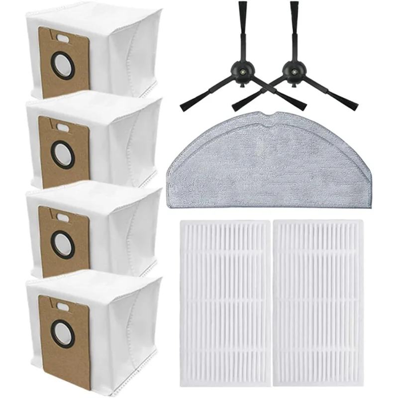 A21F-Filter Dust Bag Side Brush Mop Cloth For Tapo RV30 Max /RV30 Max Plus / RV20 Max / RV20 Max Plus Vaccum Cleaner Parts