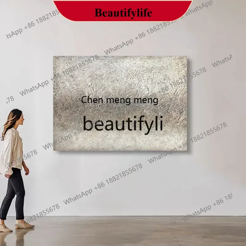 D178  Pure hand-painted oil painting horizontal drawing living room hanging painting wabi sabi wind advanced decorative painting