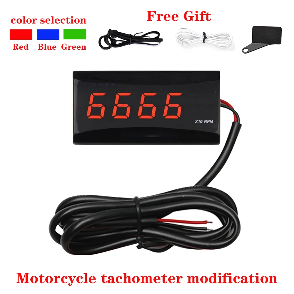 

Universal Motorcycles Tachometer Mini LCD Digital Display Engine Tach Meter Motorcycle Tachometer Modification