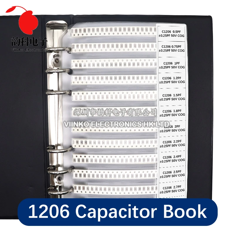 Imagem -06 - Smd Capacitor Sample Book Chip Capacitância Variedade Grupo Faça Você Mesmo Pack 1206 0805 0603 0402 0201 50 80 90 92 Valores 25 Pcs 50 Pcs