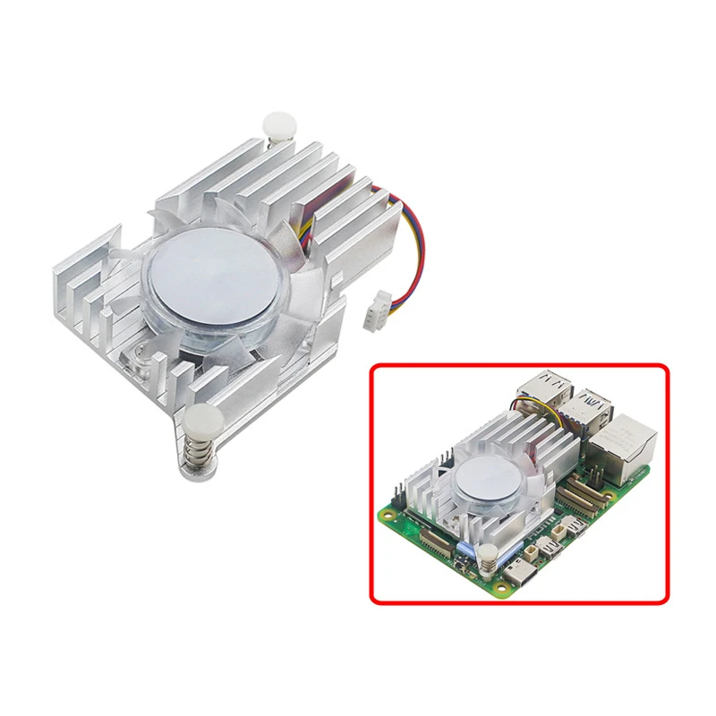 

For Raspberry pi 5 5B Aluminum Heatsink with PWM Fan Cooling Cooling