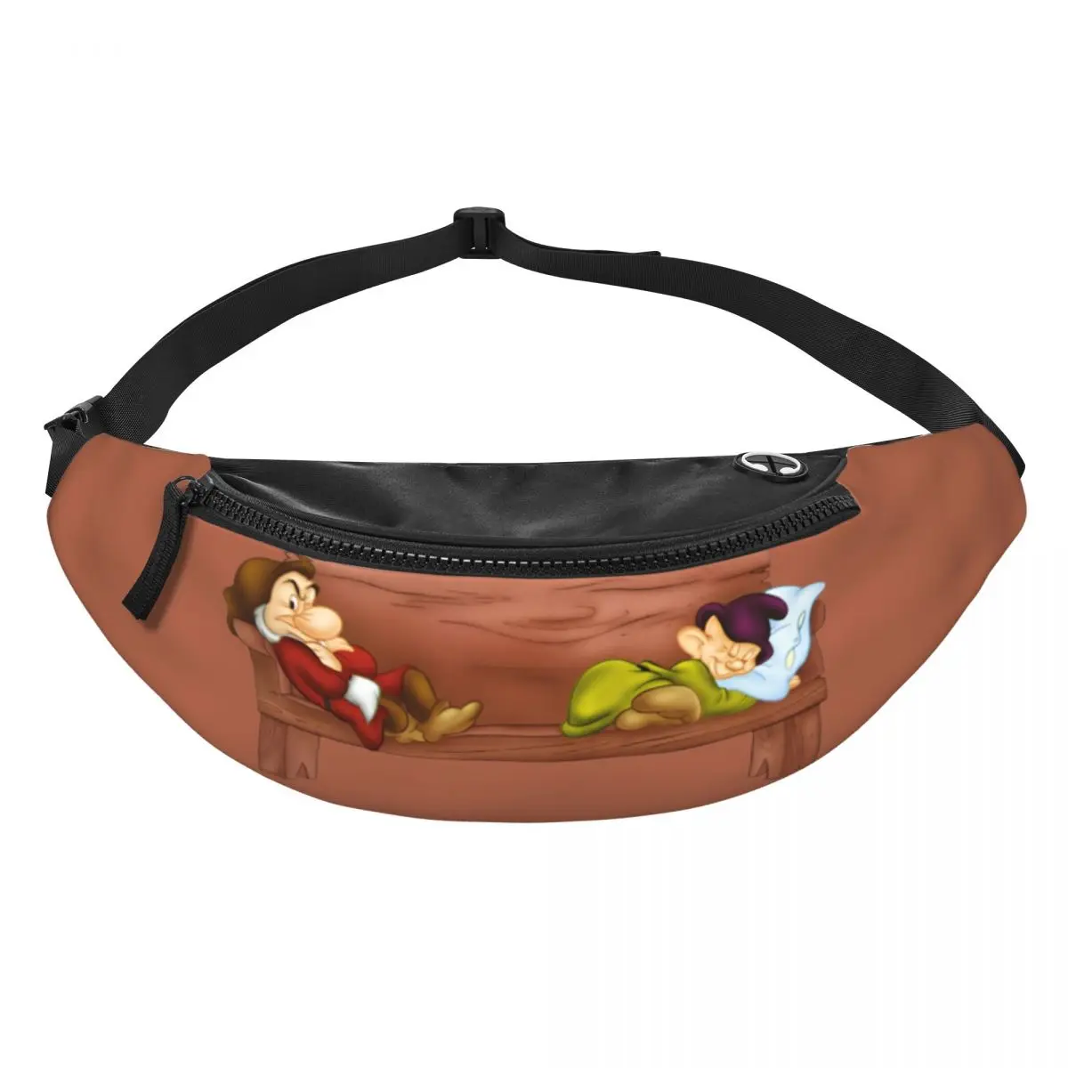 

Custom Casual Snow White And Anime The Seven Dwarfs Fanny Pack for Traveling Men Women Crossbody Waist Bag Phone Money Pouch