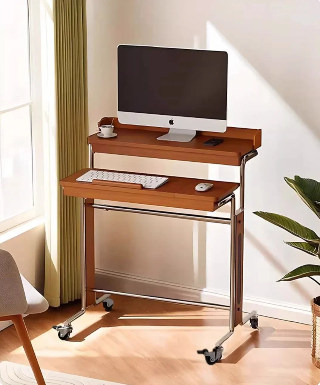 

Мобильный многофункциональный компьютерный стол из массива дерева для дома, с регулировкой высоты