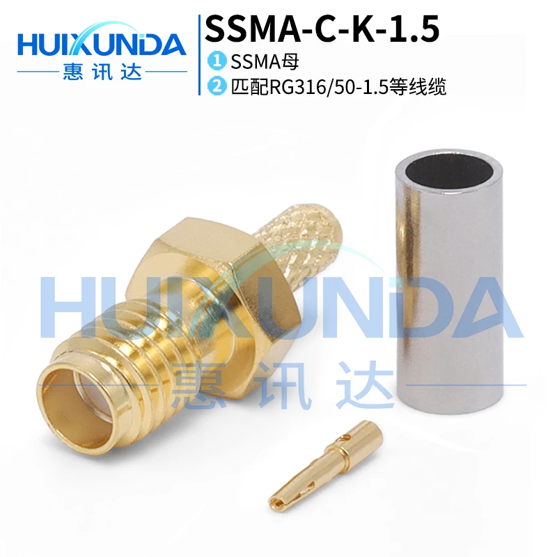 

SSMA-C-K-1.5 SSMA female crimp 50-1.5/RG316 cable SSMA connector SSMA-K3
