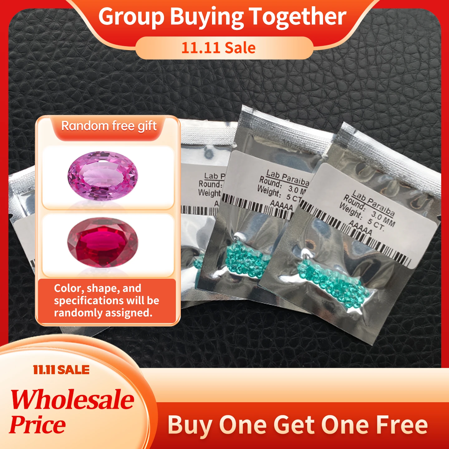 

YinZheng Lab Grown Paraiba AAAAA Grade Round Shape Small Size 0.8-3.0mm 1.0CT/Pack Loose Stones Wholesales Synthetic Paraiba