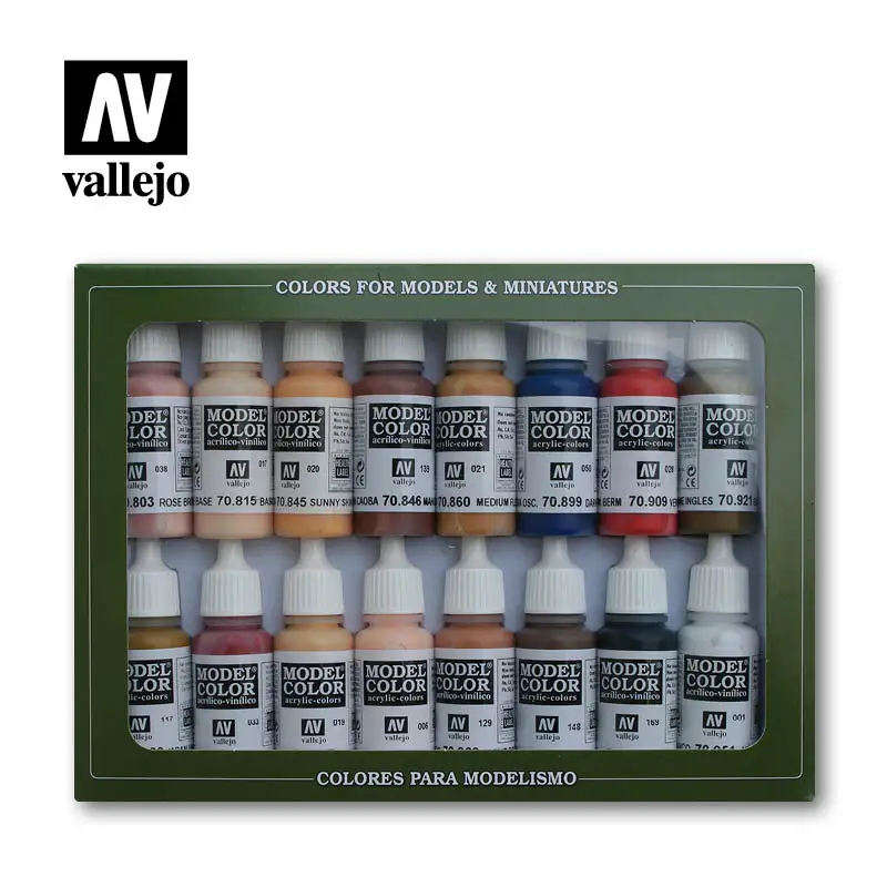 Vallejo Skin Color Set Spanish AV Water-based Paint Skintones Colors 70125