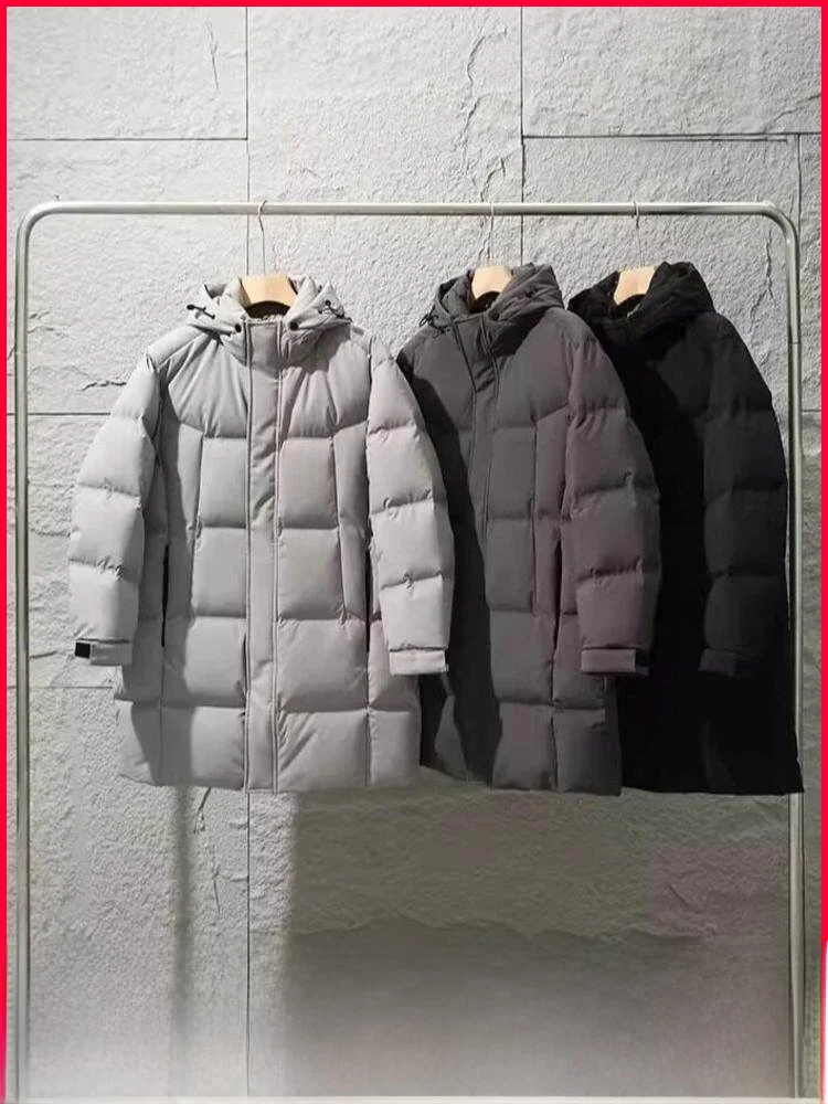 

Extreme Cold Series Men's Long Over-Knee 90 down Filling Jaet Zipper Sle Pred Glue Loing Fce Crt Warm Outerwear