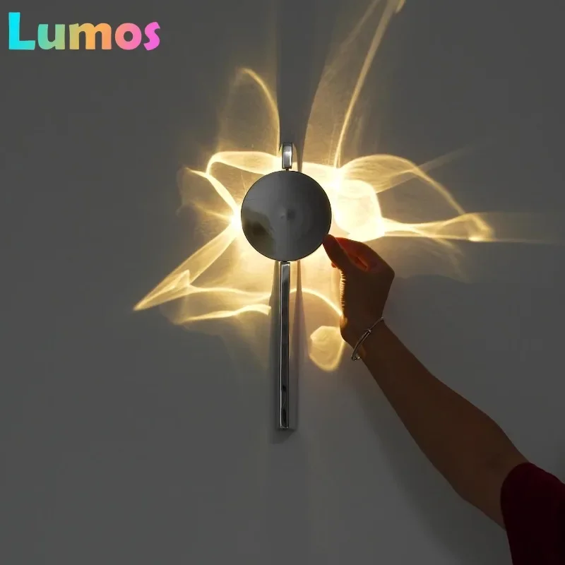 

PF Creative Wall Light Chrome LED Stainless Steel Science Fiction Lamp For Bedroom Parlor Stairs Aisle Sconce Dropshipping